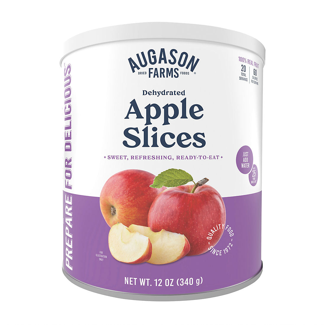 Augason Farms Dehydrated Apple Slices Can, 20 Servings