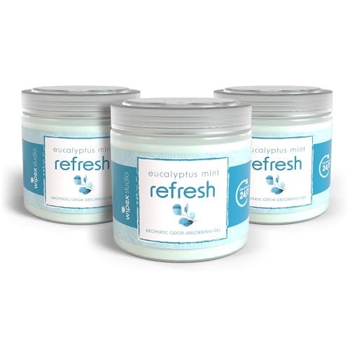 Wipex Odor Eliminator Gel, Inspire Lemongrass, 15 oz, 3-Pack
