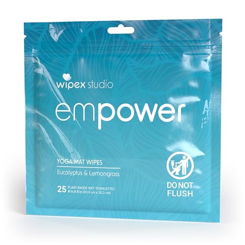 Wipex Empower Yoga Mat Wipes, Lemongrass & Eucalyptus, 25 Count — alternate view