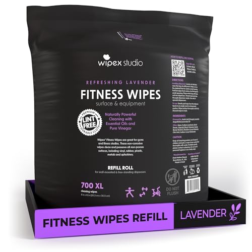 Wipex Gym Wipes Refill Roll, Lavender & Vinegar, 700 Count, 8 × 12 in — alternate view