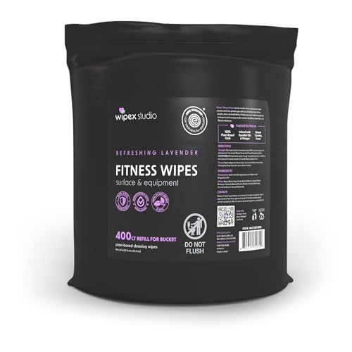 Wipex Gym Wipes Refill Roll, Lavender & Vinegar, 400 Count