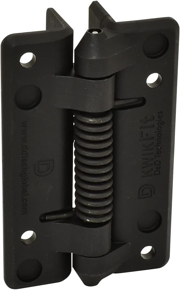 D&D Technologies KF3SPS KwikFit Self-Closing Gate Hinges, Black, Pair
