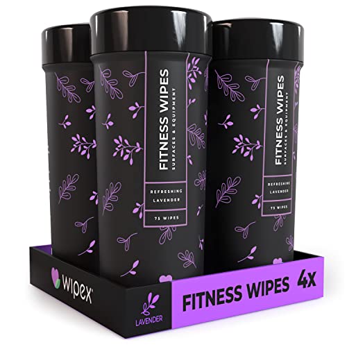 Wipex Natural Fitness Equipment Wipes, Lavender & Vinegar, 75 Count, 4-Pack (300 Total) — alternate view