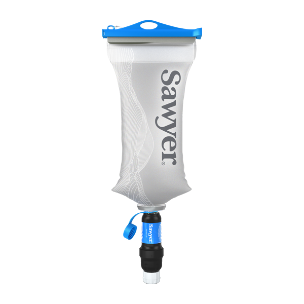 Sawyer Squeeze Water Filtration System with CNOC Premium 2 Liter Bladder - Clear
