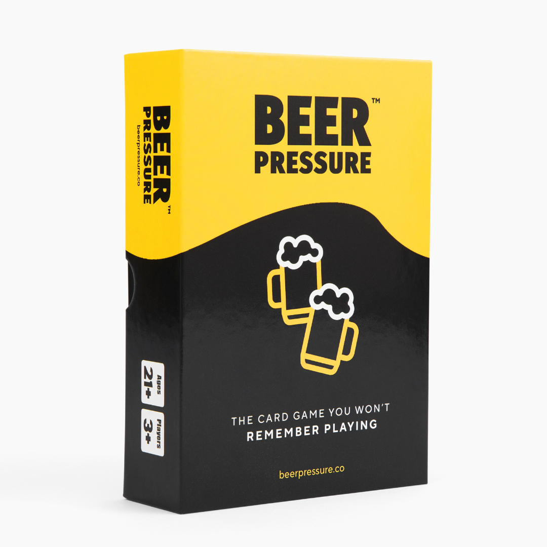 Beer Pressure V2 Drinking Card Game – 100 Cards product packaging