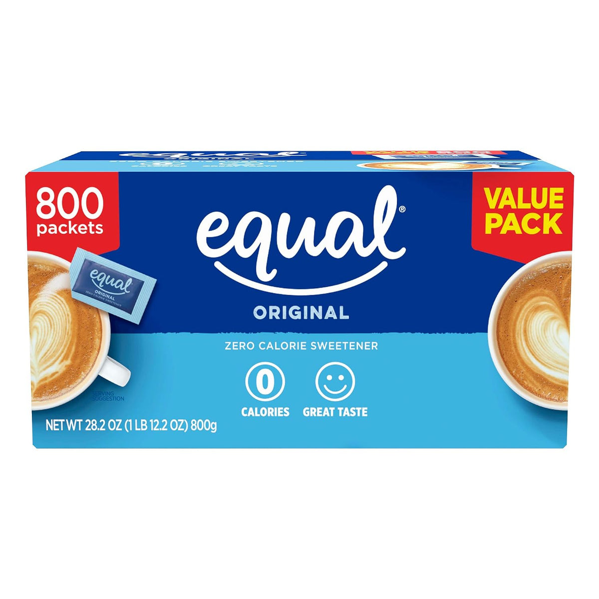 Equal Original Zero Calorie Sweetener, 800 Single-Serve Packets