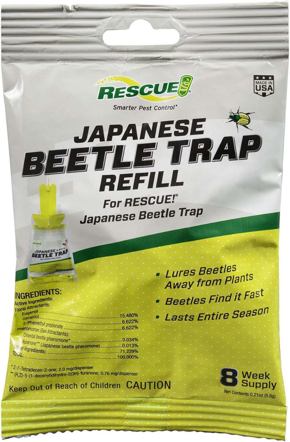 RESCUE! Japanese Beetle Trap Refill Lure, 1-Pack