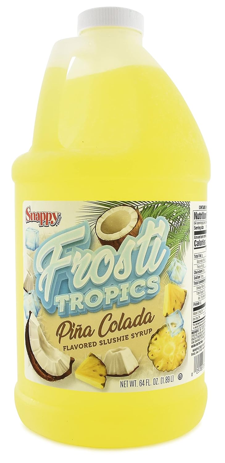 Snappy Frosti Tropics Pina Colada Slush Mix, 1/2 Gallon