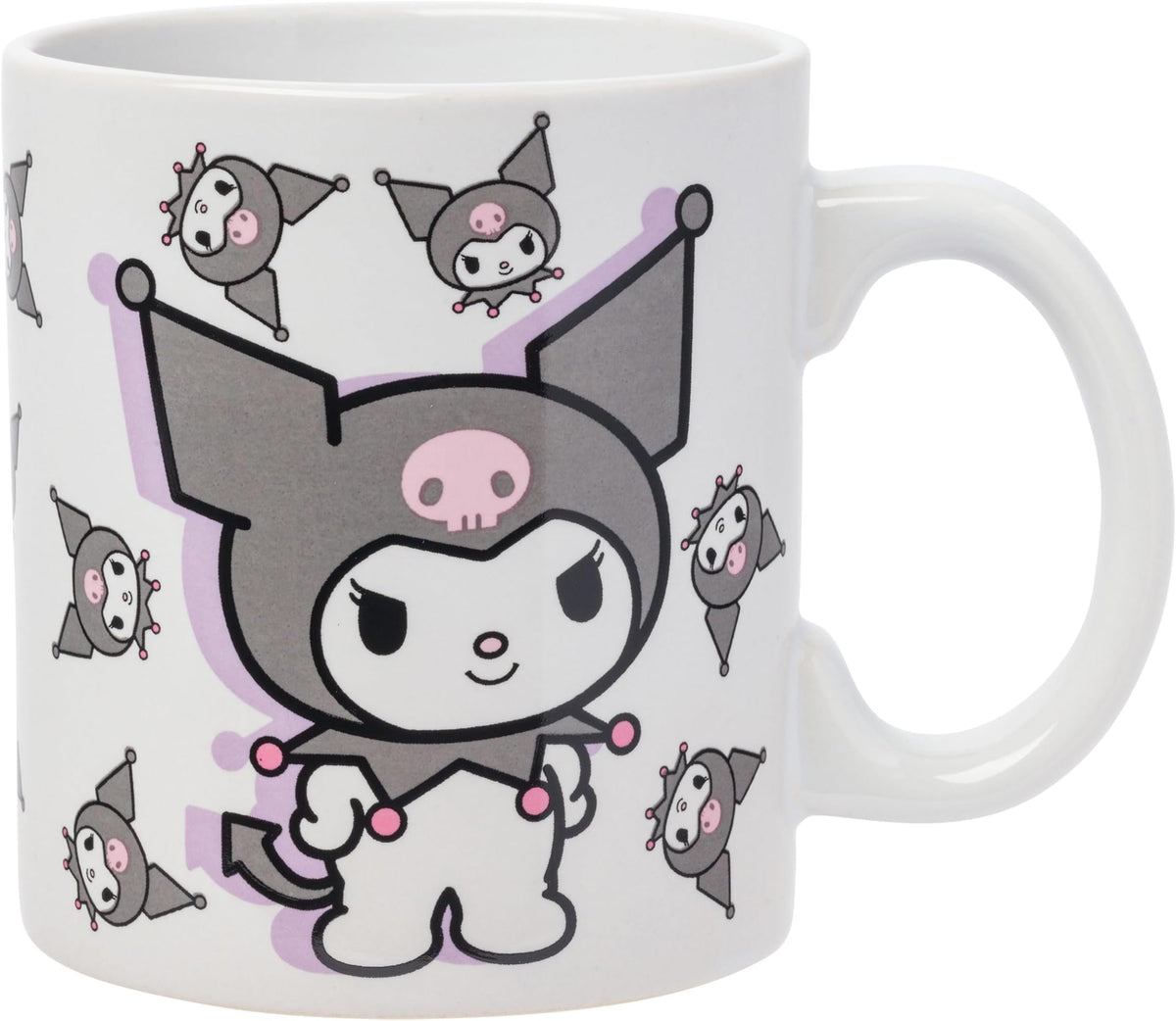 Silver Buffalo Sanrio Hello Kitty and Kuromi Poses, Ceramic Mug, 20 oz
