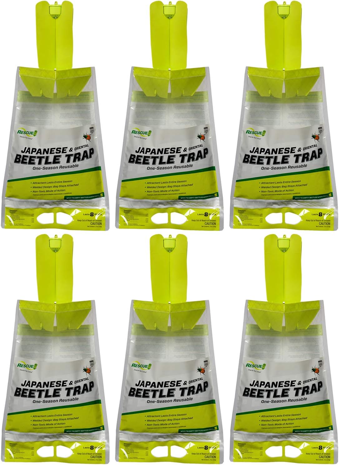 RESCUE! Japanese & Oriental Beetle Traps, 6-Pack