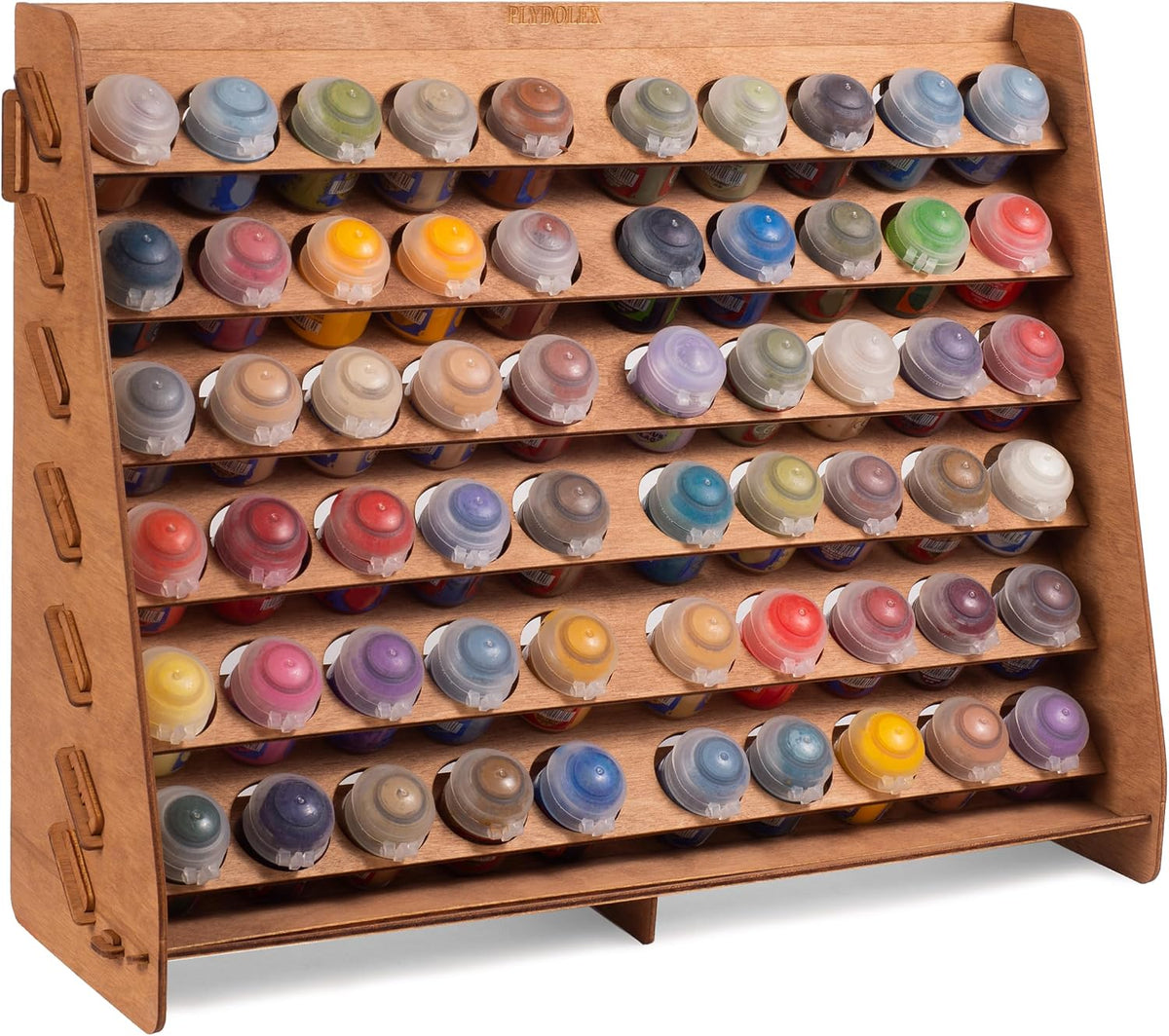 Plydolex 60-Hole Wooden Paint Rack for Citadel Bottles