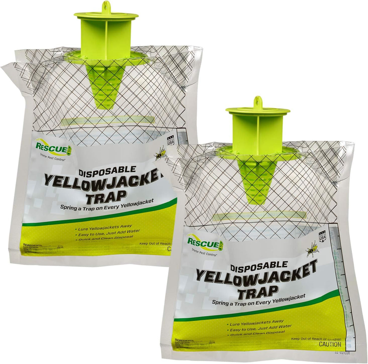 RESCUE! Disposable Yellowjacket Traps, Mountain & Pacific Formula, 2-Pack