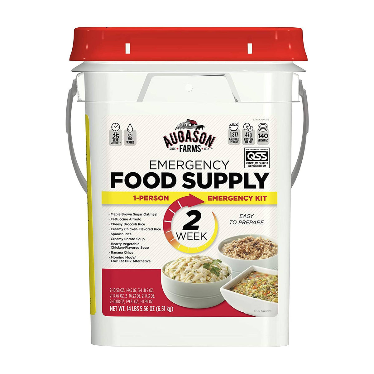 Augason Farms 2-Week 1-Person Emergency Food Supply, 14 lb