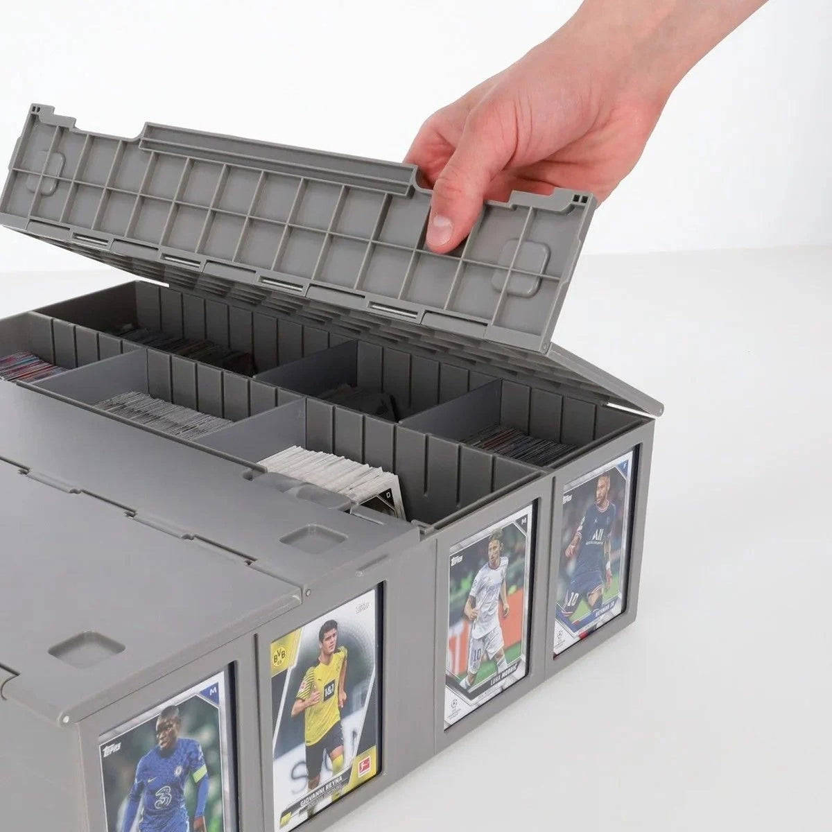 BCW Collectible Card Bin, 3,200 Cards, Gray