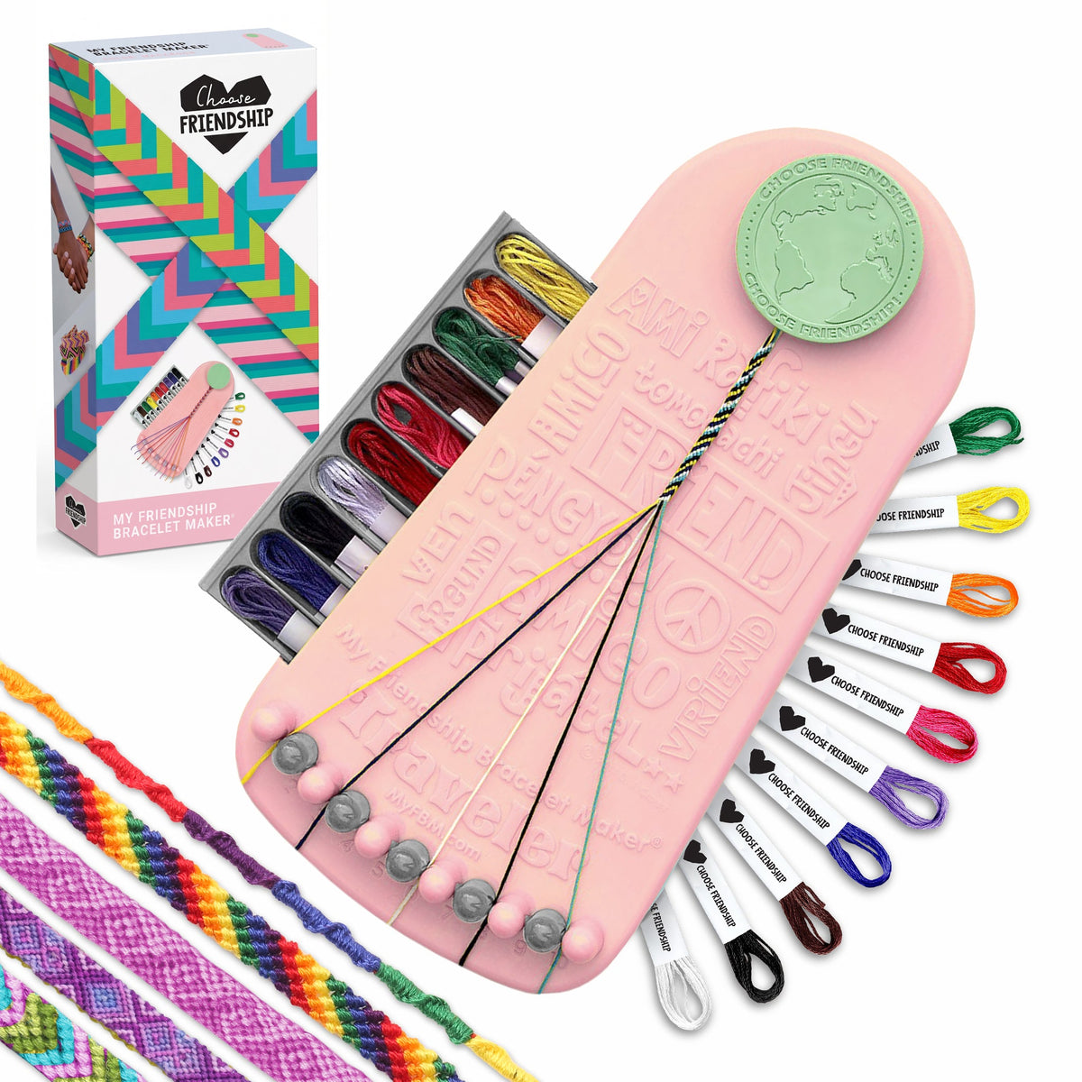 Choose Friendship Bracelet Maker Kit, Macaroon Pink