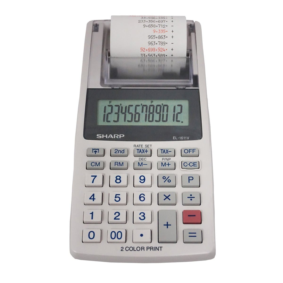 Sharp EL-1611V Portable 12-Digit Printing Calculator