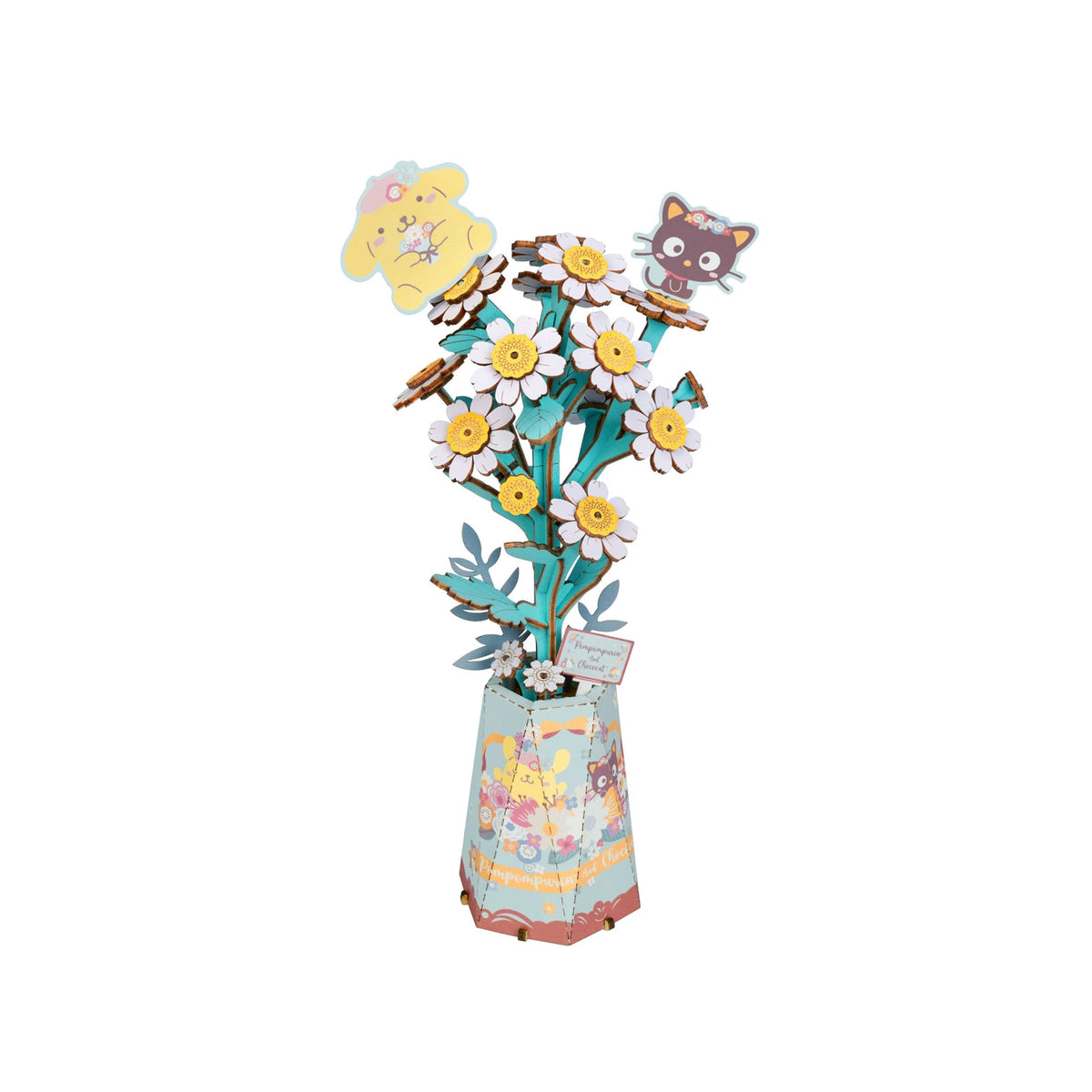Hands Craft Hello Kitty & Friends Pompompurin & Chococat Chamomile 3D Wooden Puzzle