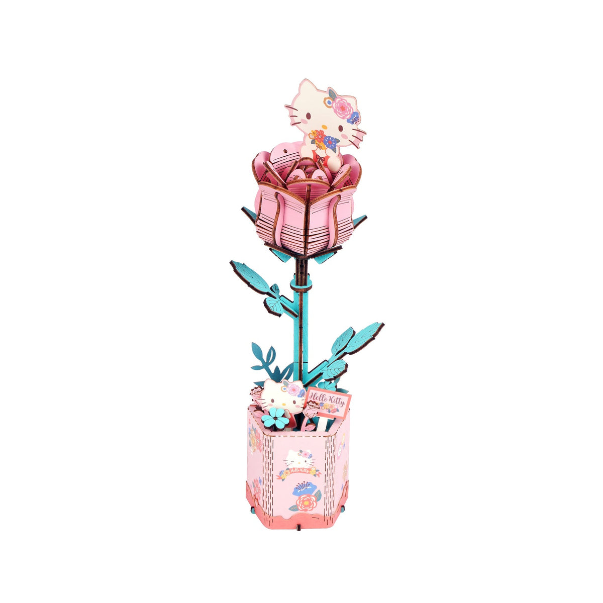 Hands Craft Hello Kitty & Friends Pink Rose 3D Wooden Puzzle