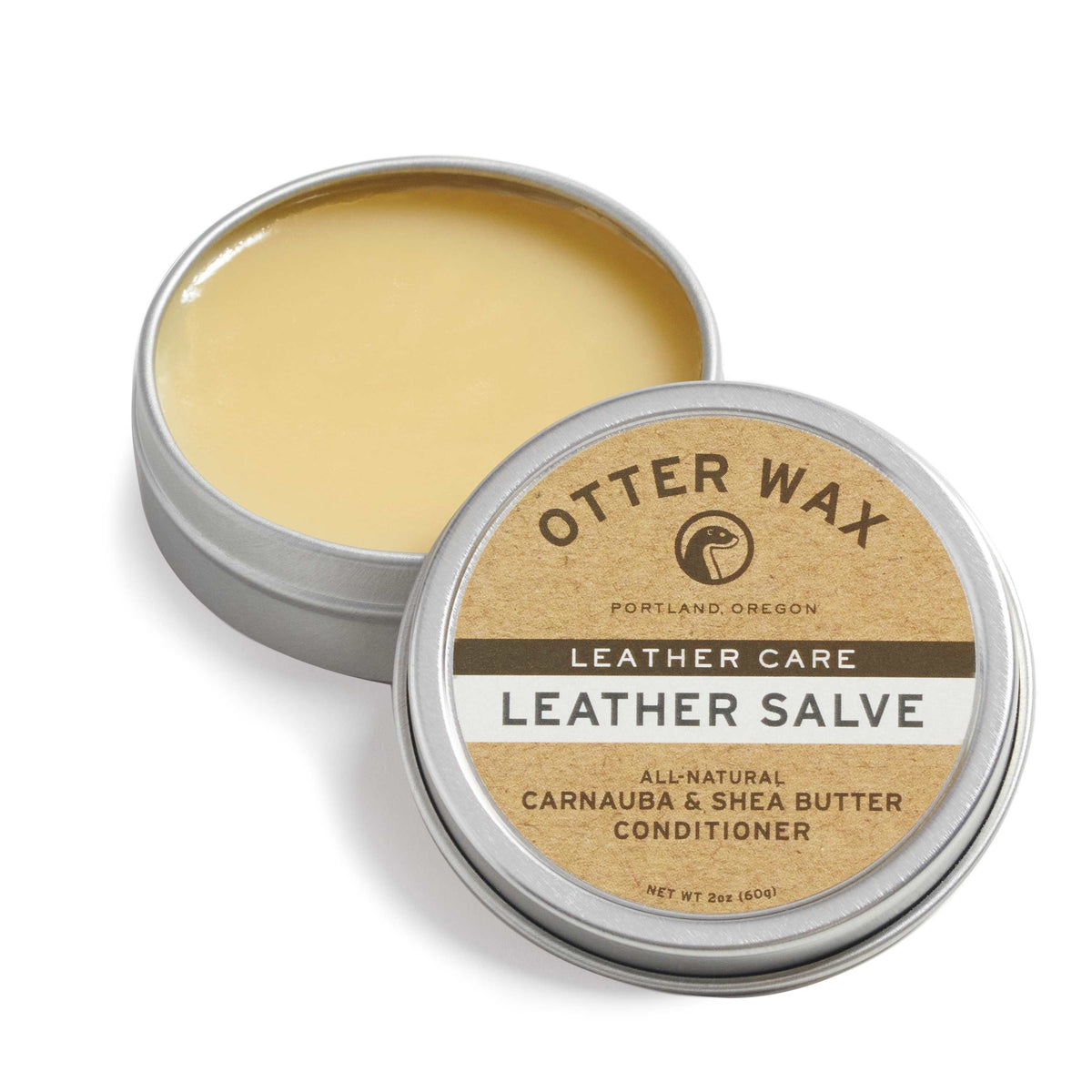 Otter Wax Leather Salve Conditioner 2 oz tin