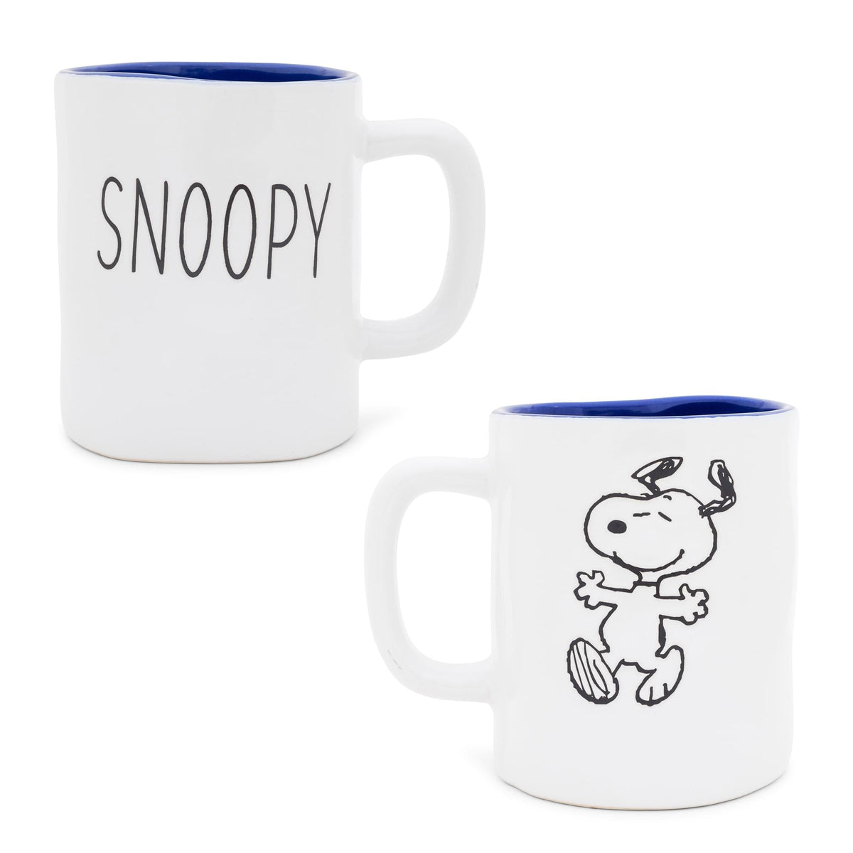 Silver Buffalo Peanuts Snoopy Ceramic Pottery Mug, 25 oz