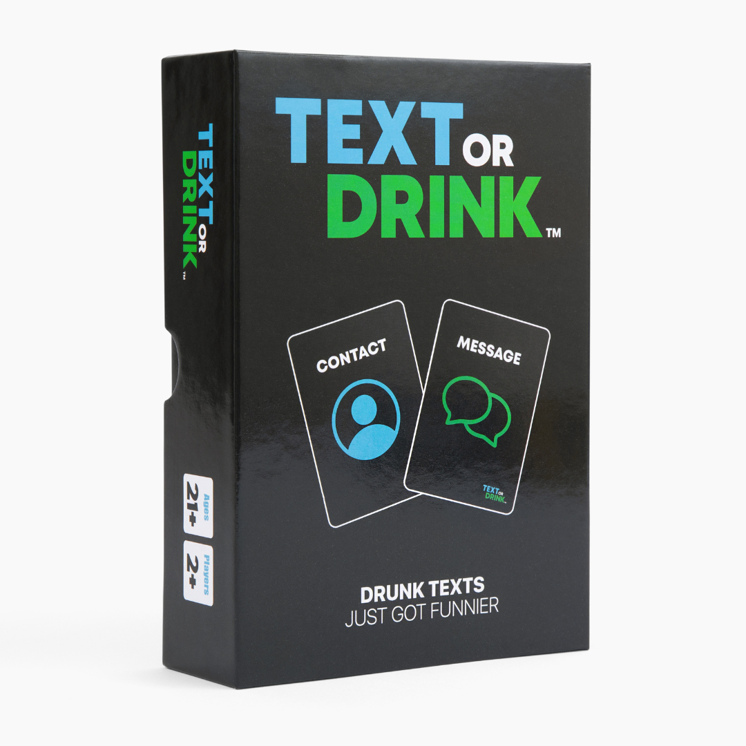 Beer Pressure Text or Drink Party Card Game product packaging