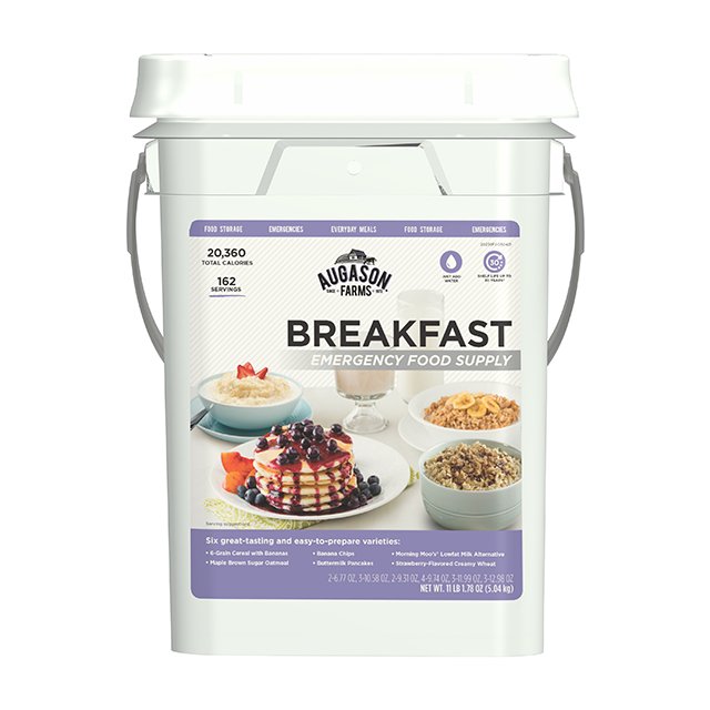 Augason Farms Breakfast Emergency Food Supply, 4-Gallon Pail