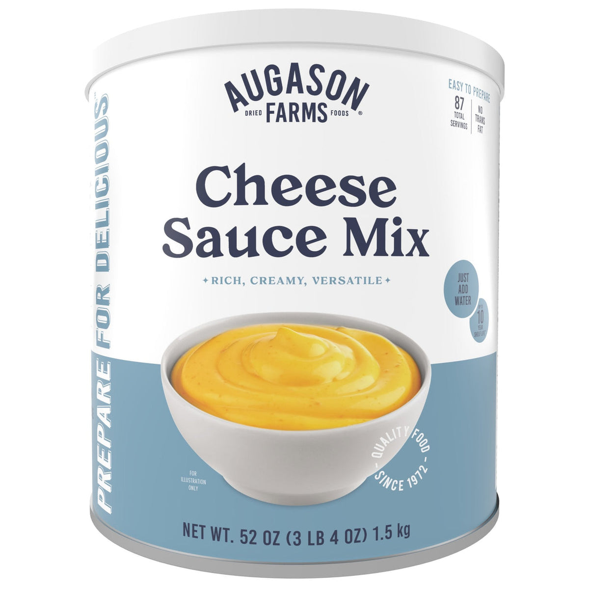 Augason Farms Cheese Sauce Mix (Cheese Blend Powder) Can, 52 oz