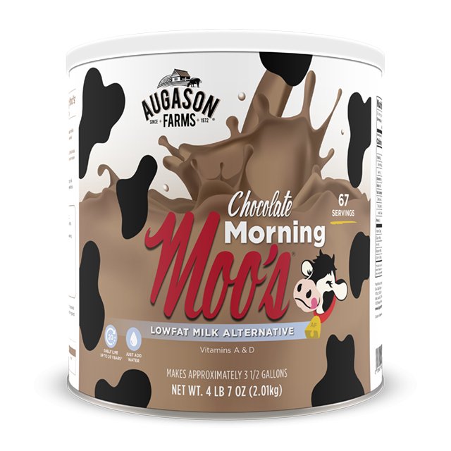 Augason Farms Chocolate Morning Moo's Milk Alternative Can, 71 oz
