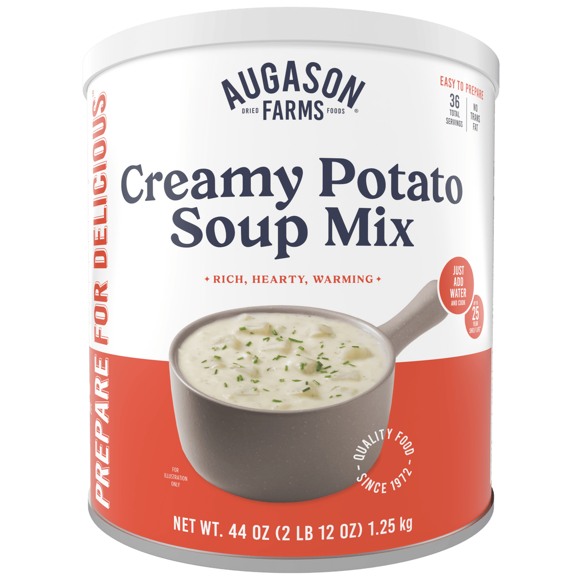 Augason Farms Creamy Potato Soup Mix Can, 45 oz