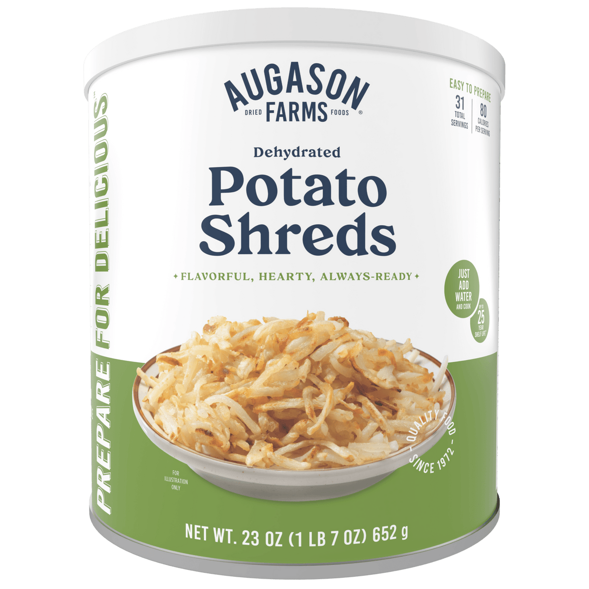 Augason Farms Dehydrated Potato Shreds, 23 oz No. 10 Can