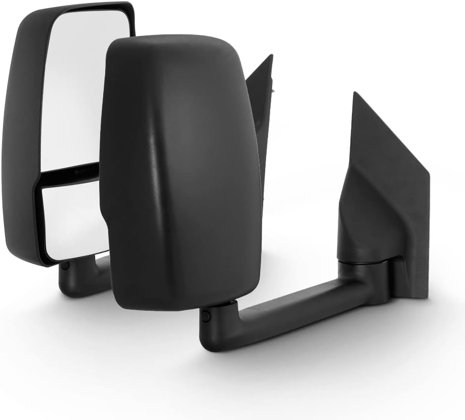 AKKON Manual Towing Mirror Pair for 2003-2019 Chevy Express & GMC Savana