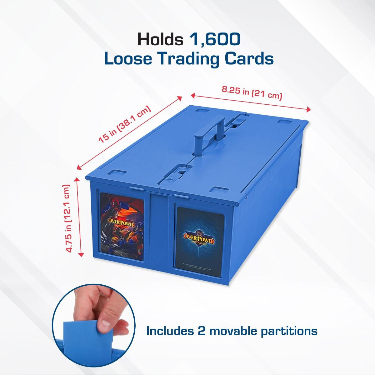 BCW Collectible Card Bin, 1,600 Cards, Blue