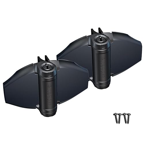 D&D Technologies TruClose Heavy Duty Gate Hinges, Black, 2-Pack, TCHD2L2S3BTS