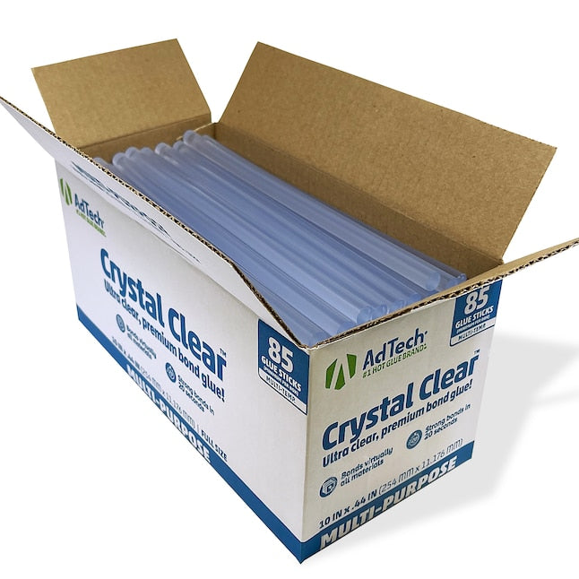 AdTech Crystal Clear Multi-Temp Hot Glue Sticks, Full Size, 10 Inch, 5 lb