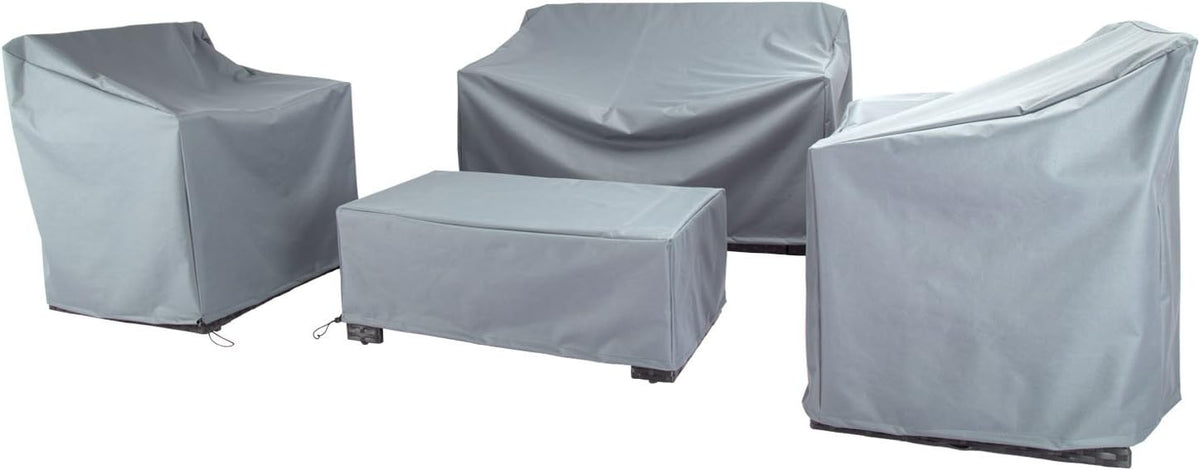 Baner Garden Patio Furniture Cover Set, Grey, 4-Piece