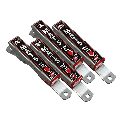 Malco Heavy Duty Aluminum Floor Mat Clamps, Pack of 4