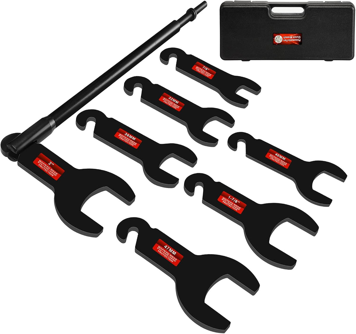 BETOOLL HW9212 Pneumatic Fan Clutch Wrench Kit - 8 Pieces