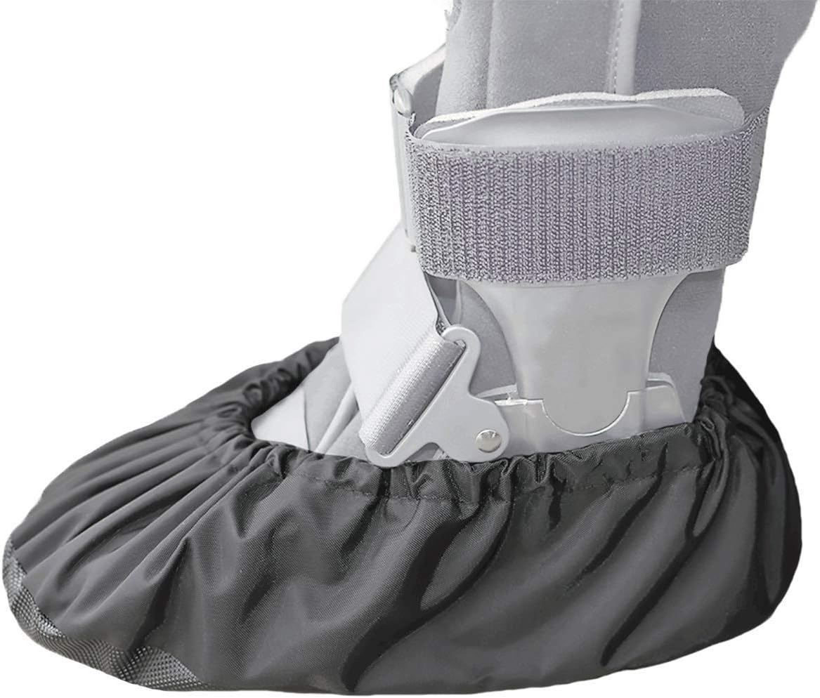 MyShoeCovers Fracture Walking Boot Cover, Black, Large, 1 Count