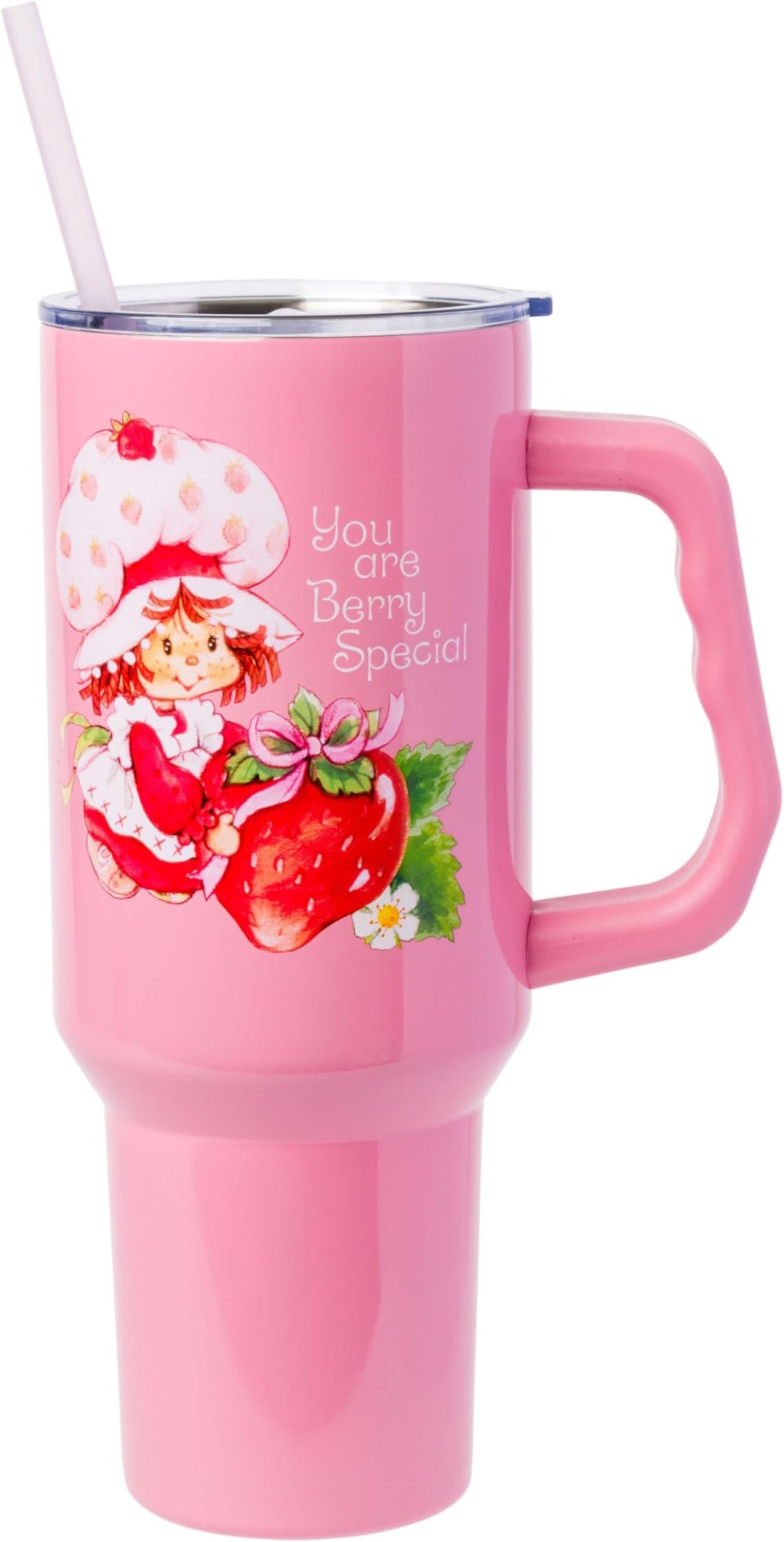 Silver Buffalo Strawberry Shortcake You Are Berry Special Pink Tumbler, 40 oz