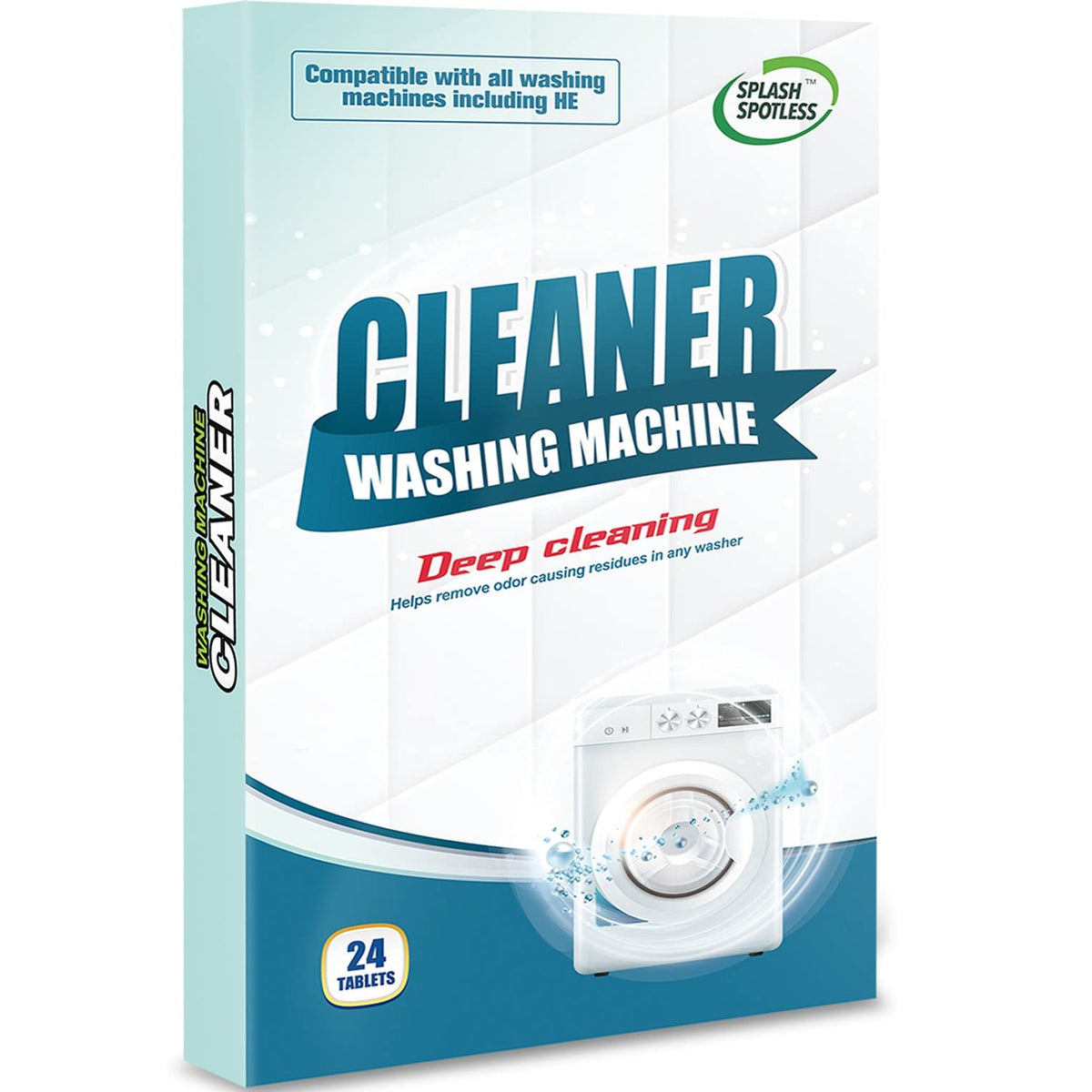 Splash Spotless Washing Machine Cleaner Tablets, 24 Count