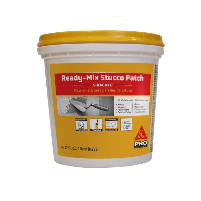Sika Sikacryl Ready-Mix Stucco Patch, Off White, 1 Quart