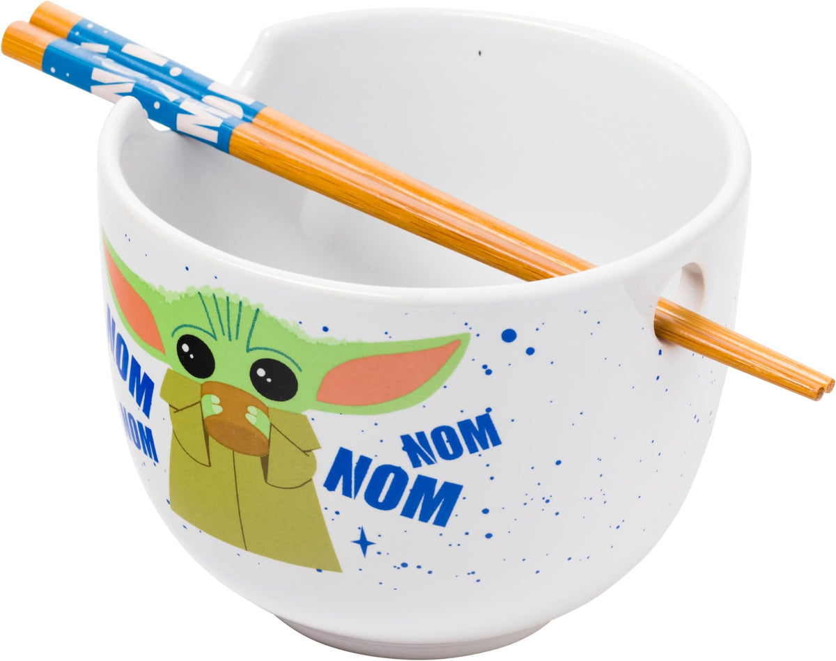 Silver Buffalo Star Wars The Mandalorian Grogu Nom Nom Ramen Bowl, 20 oz