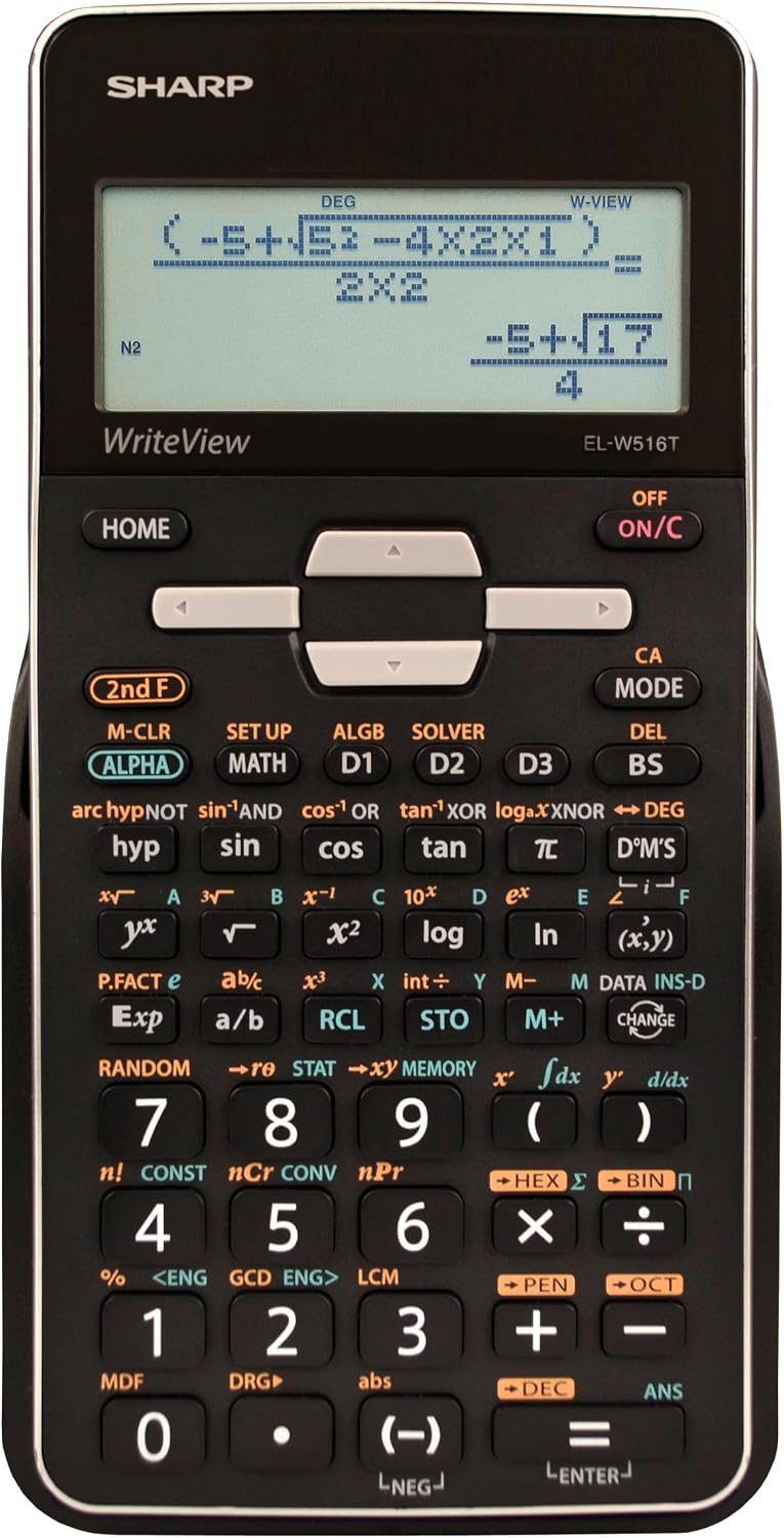 Sharp EL-W516TBSL Advanced Scientific Calculator, 4-Line WriteView