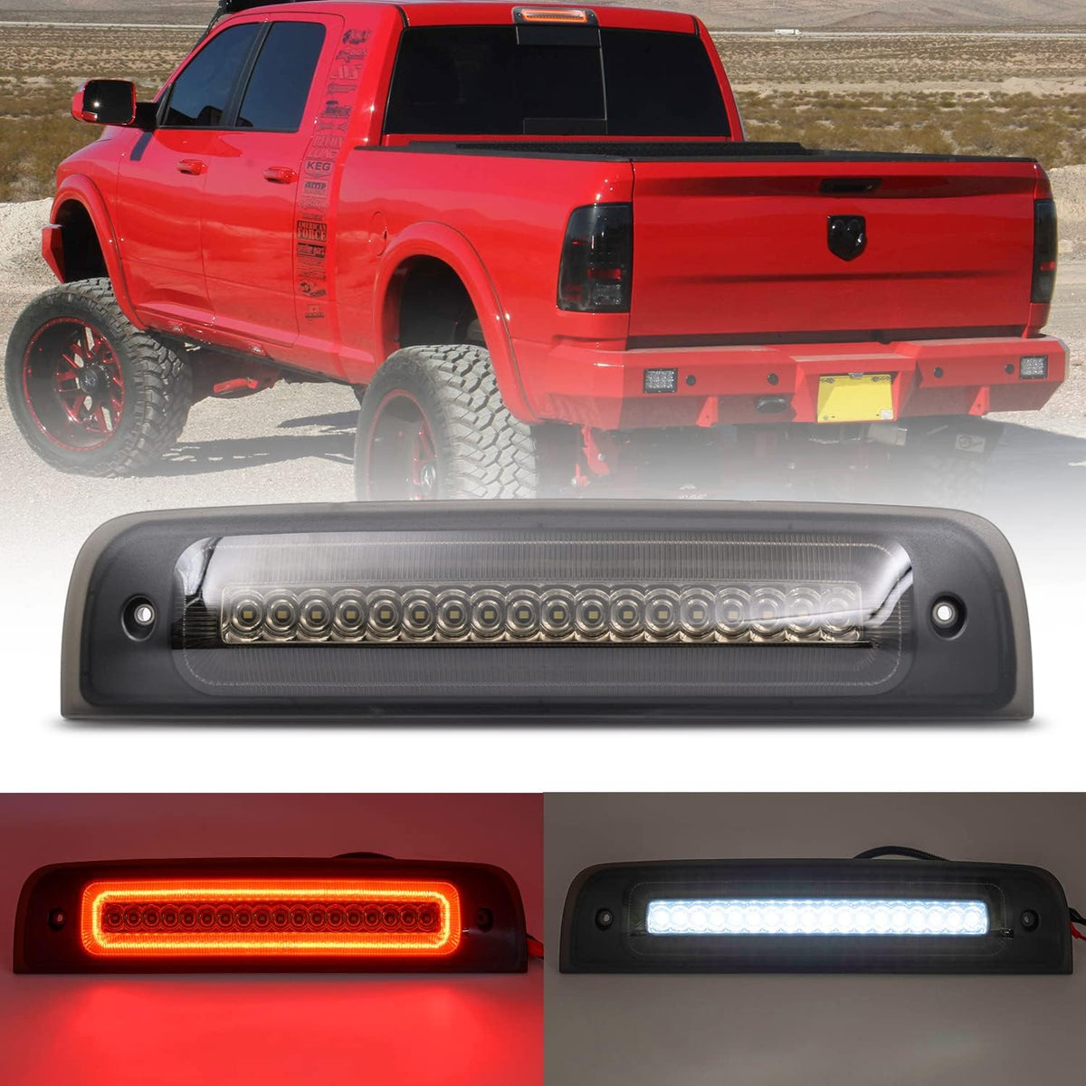 NSLUMO 04-NS-142908 LED Third Brake Light - Smoked Lens, Ram Pickup
