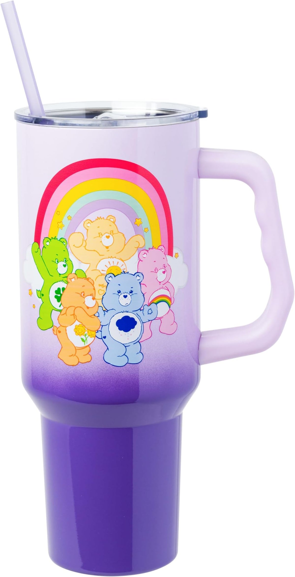 Silver Buffalo Care Bears Rainbow, Stainless Steel Tumbler, 40 oz