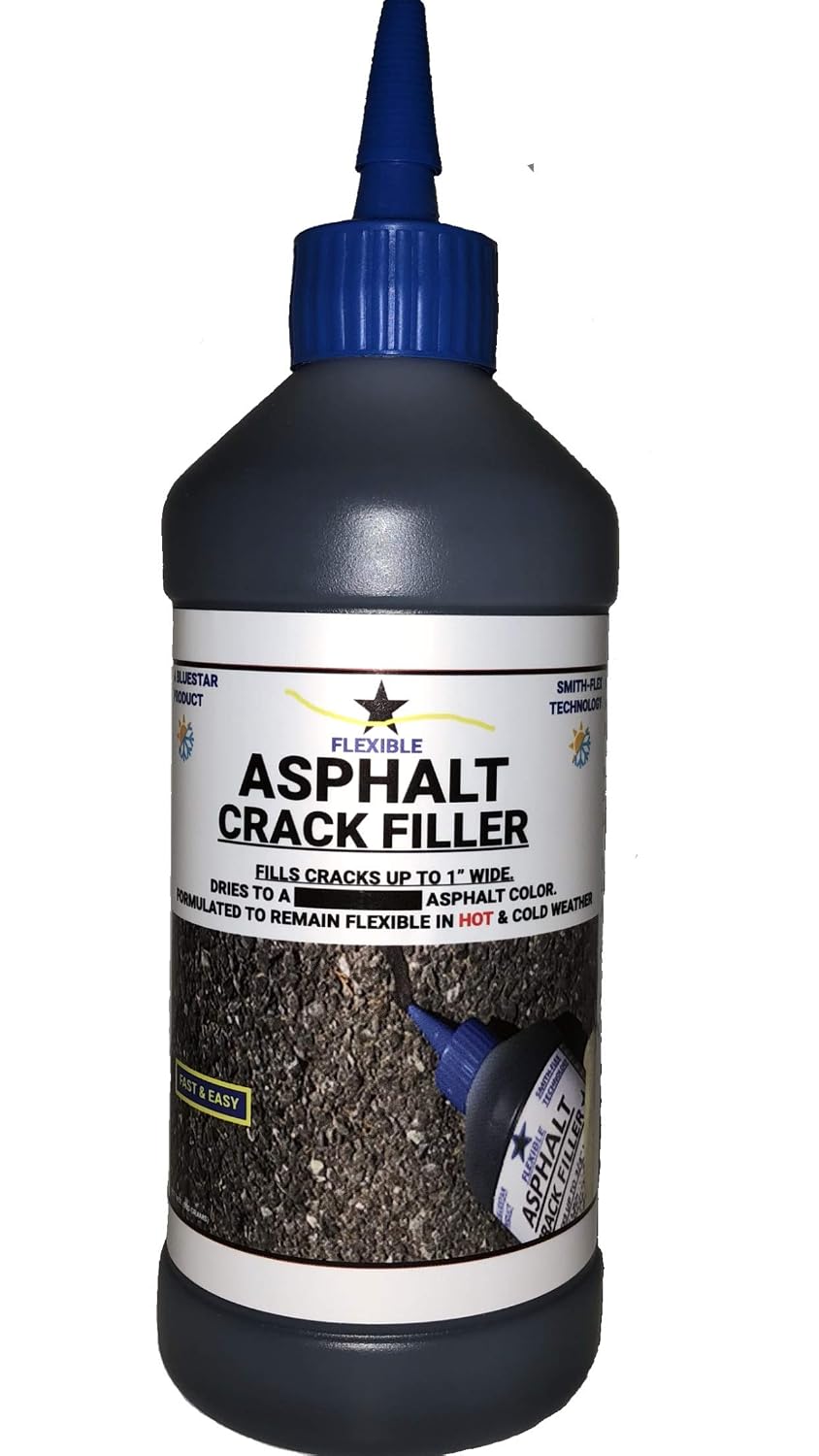 Bluestar Flexible Asphalt Crack Filler, 16 fl oz, Black