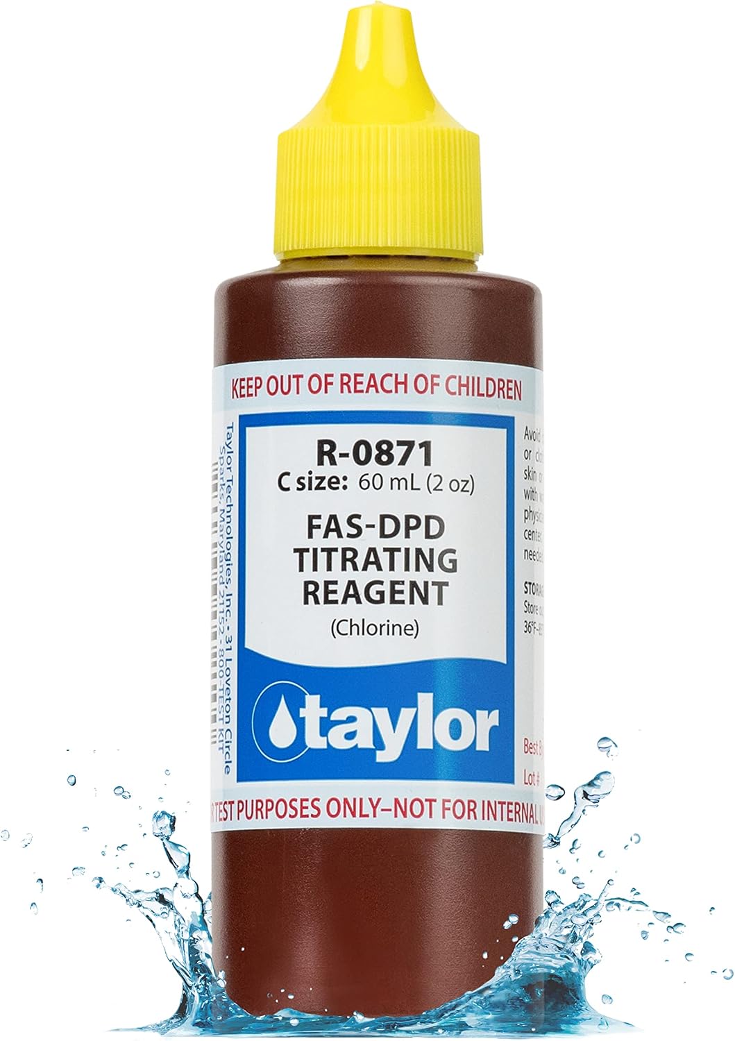 Taylor Technologies R-0871-C FAS-DPD Chlorine Reagent, 2 oz