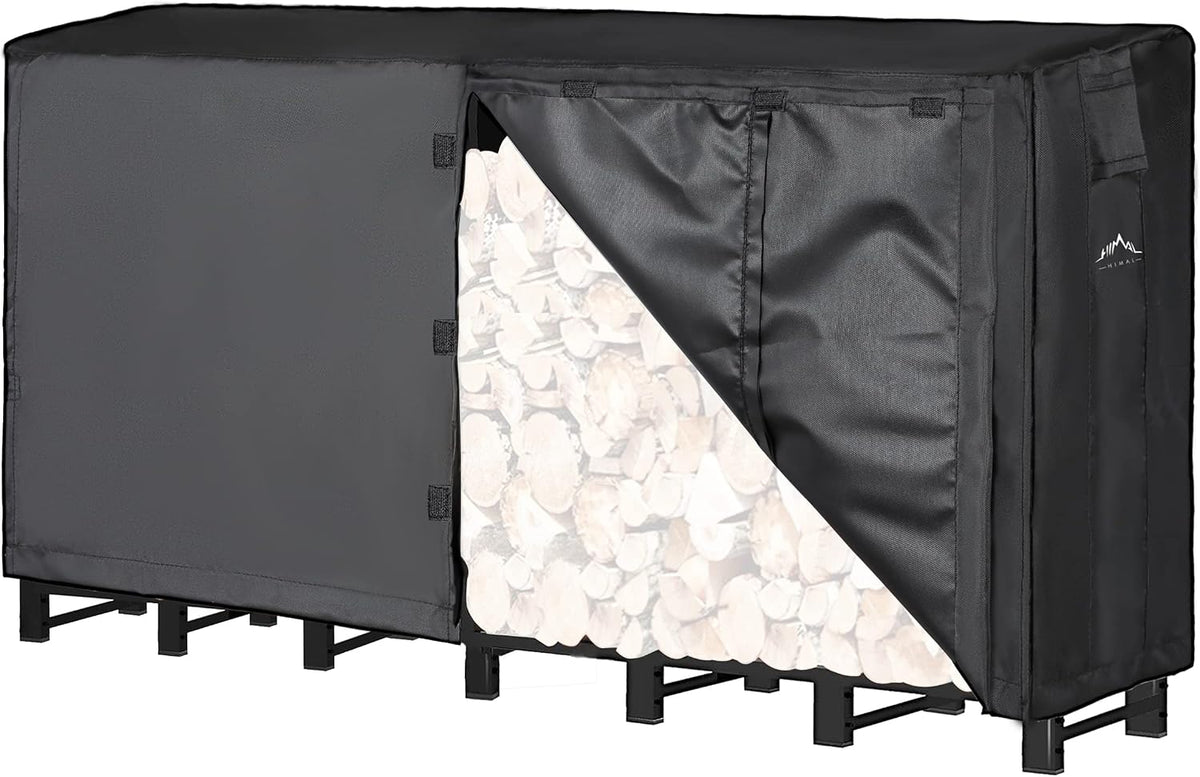 Himal Outdoors Firewood Rack Cover - Black, 8 Foot