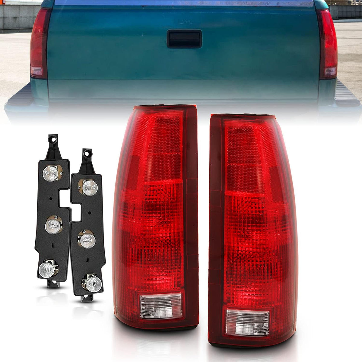 AmeriLite 03-CF88TRCC OE-Style Red Halogen Tail Light Pair