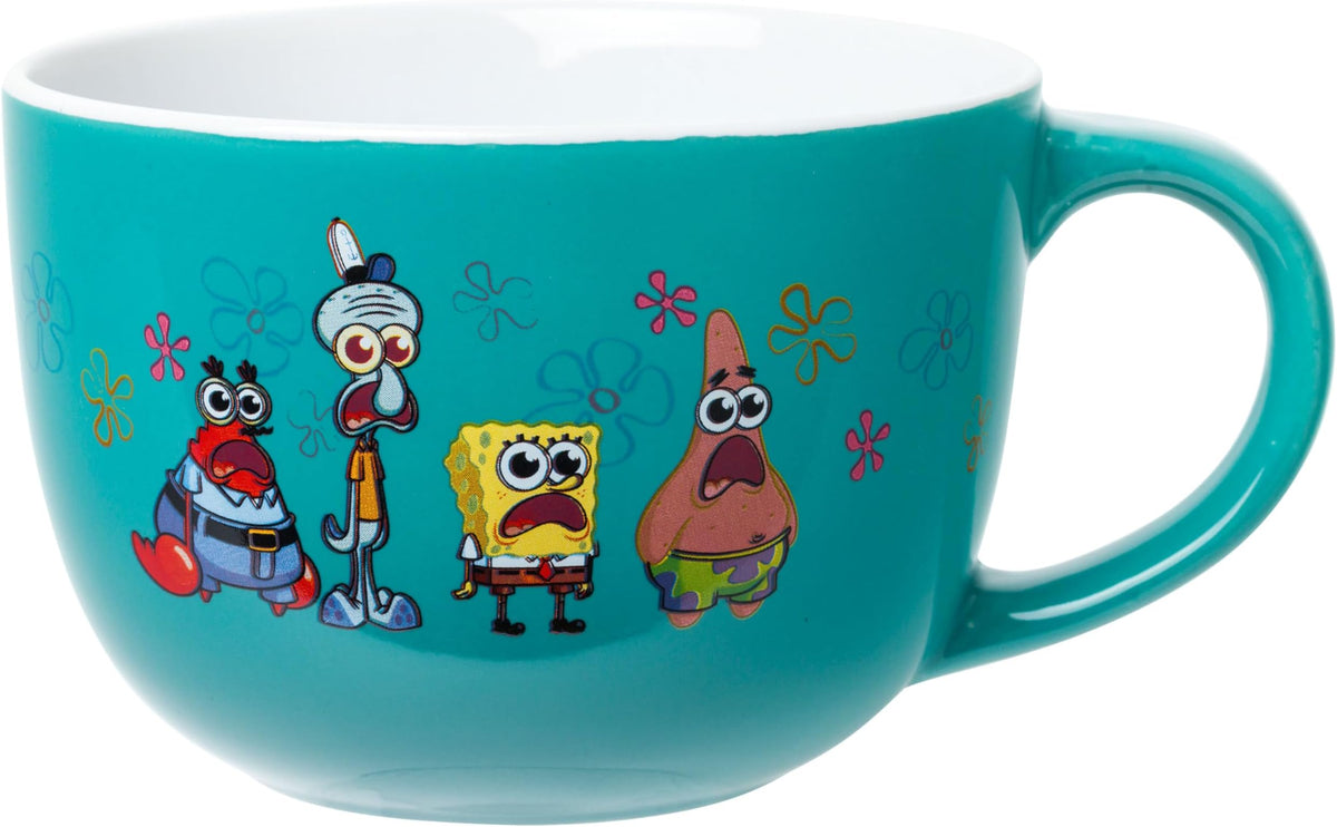 Silver Buffalo SpongeBob SquarePants Shocked Meme Soup Mug, 24 oz